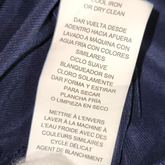 Michael Kors, wrap, blouse, corset, navy blue, size L - Picture 10 of 15